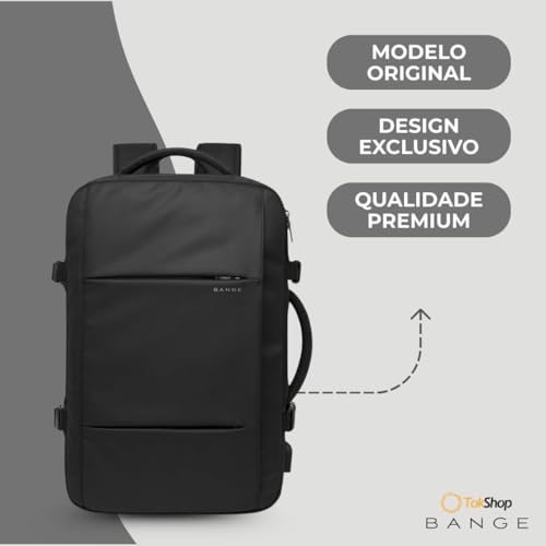 BANGE Mochila Executiva Expansível para Notebook de Até 17.3 Polegadas Bagagem de Mão para Viagens I