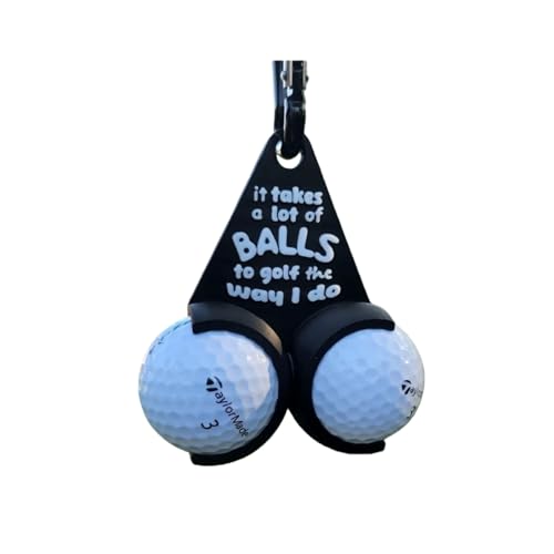 MEILLYOCEAN Funny Golf Accessory Black Golf Ball Holder–Gift for Golfers