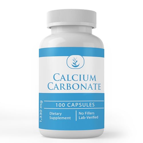 Pure Original Ingredients Calcium Carbonate (100 Capsules) Always Pure No Additives Or Fillers Lab Verified