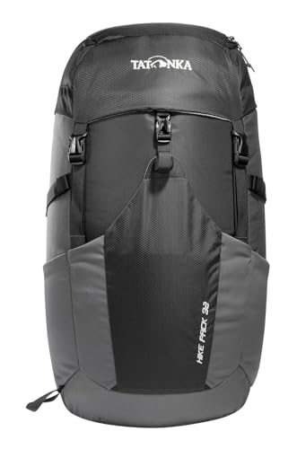 Tatonka Wanderrucksack Hike Pack 32l mit Rückenbelüftung und Regenschutz - Leichter, bequemer Rucksack zum Wandern für mit 32 Liter Volumen - PFC-frei (black/titan grey)