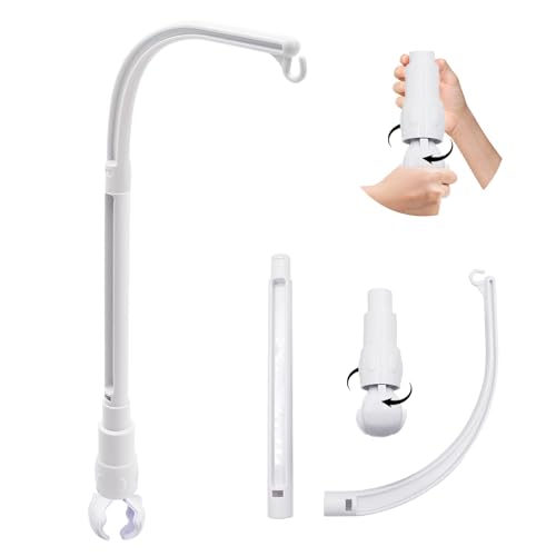 Hyacinthy Suporte móvel para bebé - 58 cm ajustável removível telemóvel berço bebé, suporte decorativo para brinquedos de bricolage, suporte de bebé para 0 meses, recém-nascidos, branco