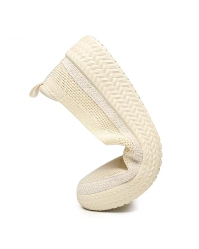 Women's Slip-on Loafers Flats Knit Walking Penny Shoes Soft Work Office Comfort Sneakers with Arch Support4