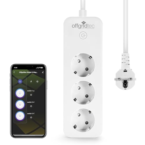 Le migliori prese smart per risparmiare!! Offgridtec Smart Ciabatta elettrica a 3 prese con app Smart Life...
