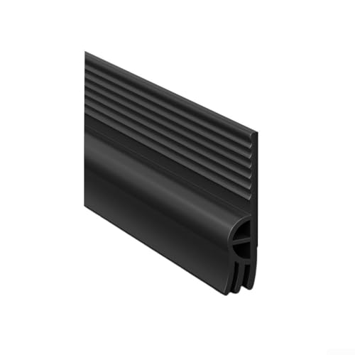 Burlete para puertas, tira de sellado inferior de puerta, burlete autoadhesivo, burlete de corrientes de aire, resistente a la intemperie para puertas (gris oscuro)