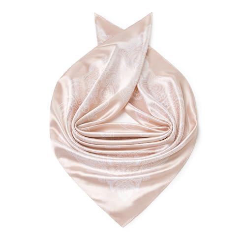 Image of 35 inch Men's Silk Cowboy Scarf - Oversized Western Bandana Neckwear, Large Square Scarf with Gift Packaging