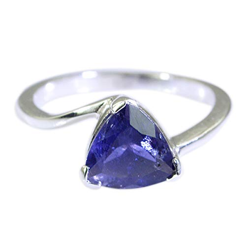 Bague en argent sterling 925 avec pierres précieuses pour filles et garçons