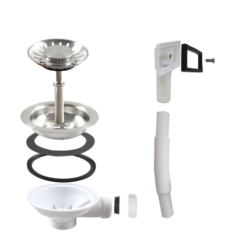 Kit colador para desagüe de fregadero de acero inoxidable miniatura 3