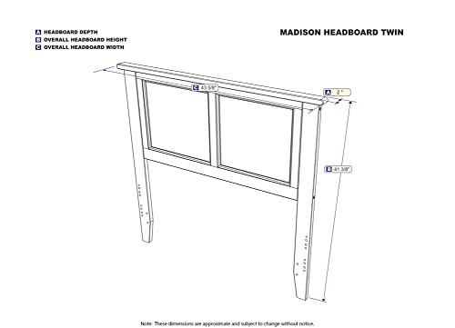 Afi Ar286821 Madison Headboard, Twin, Espresso #TOP2