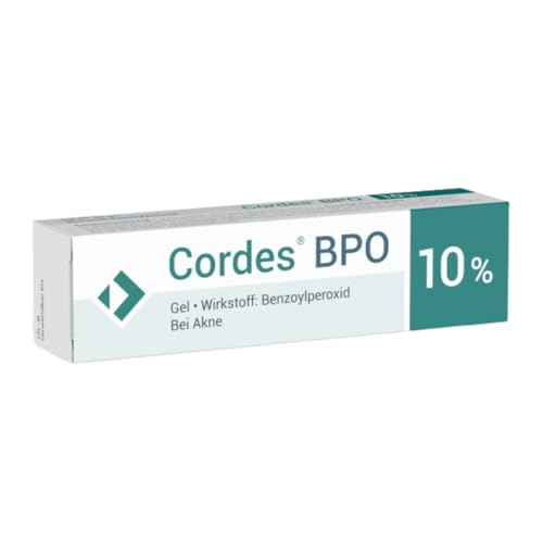 Cordes BPO 10% Akne Gel. Bekämpft wirksam Pickel und Mitesser bei Akne. 100 g