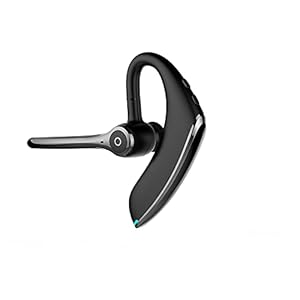 Bluetooth headset 5.0 met twee microfoons, draadloze handsfree zakelijke hoofdtelefoon met super helder spraakgesprek, hifi-geluid en 16 uur voor zaken/kantoor/rijden