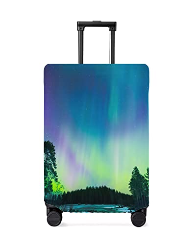 Travel Luggage Cover Large Suitcase Cover Fit for 26-28 Inch Luggage Luggage Protector Suitcase Cover Scratchproof Colorful Aurora in the Sky Luggage Cover Protector for Suitcase
