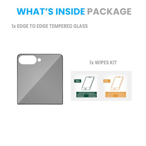 Image of FIRST MART Privacy Tempered Glass for Samsung Galaxy Z Flip 8 and Samsung Z Flip 7 | Anti-Spy Screen Protector, Edge-to-Edge 9H Scratch Protection, Case-Friendly, Bubble-Free | Pack of 1