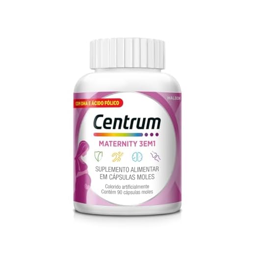 Centrum Maternity 3 em 1 Multivitamínico, Suplemento Alimentar para Mães Com Vitamina C, Vitamina D e Zinco, Ideal para Cuidados na Gravidez, 90 Cápsulas