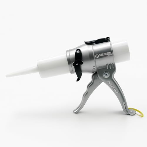 SILIGUN™ PRO Compact 24:1 Caulking Gun - No Drip Caulk Gun - Patent Design - Lightweight Aluminum Frame - Works with all 10 oz Tubes (SILIGUN PRO)