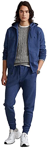 Polo Ralph Lauren Double Knit Tech Fleece Hoodie - XL - BlueHtr3