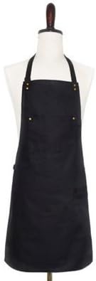 Rainforce Utility Apron - Multi-Use Shop Apron with Pockets,Craftsman Canvas Work Apron (Black)