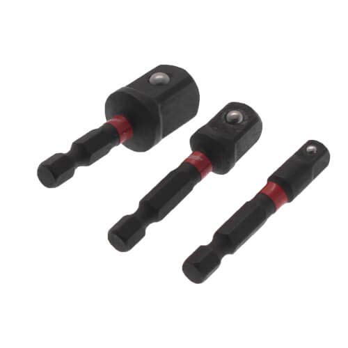 Milwaukee 48-32-5033 Power Drill Bit Extensions Shockwave Socket Adapter Set, 1/4