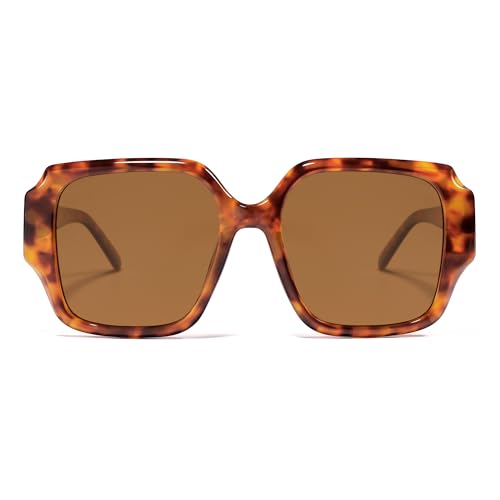 SOJOS Big Retro Square Polarized Sunglasses Womens Mens 70s 80s V...