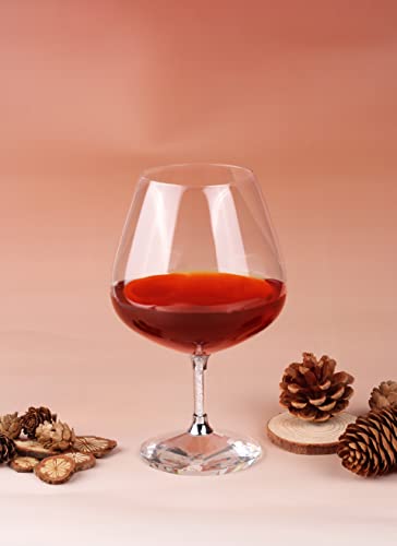 Brandy & Cognac Snifters Whiskey Glasses Set Of 2 - Crystal Diamond Design - For Drinking Whiskey, Liquor, Bourbon, Perfect For Any Bar Or Party 12Oz Diamond Glasses By The Wine Savant - #TOP1