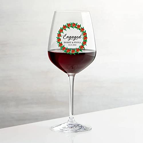 Verres à vin rouge de Noël 325ml - Lot de 2 avec gravure festive
