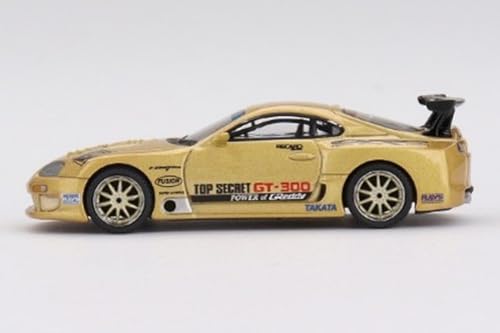 Mini GT 1/64 Toyota Supra (A80) GT-300 Top Secret Gold miniatura 3