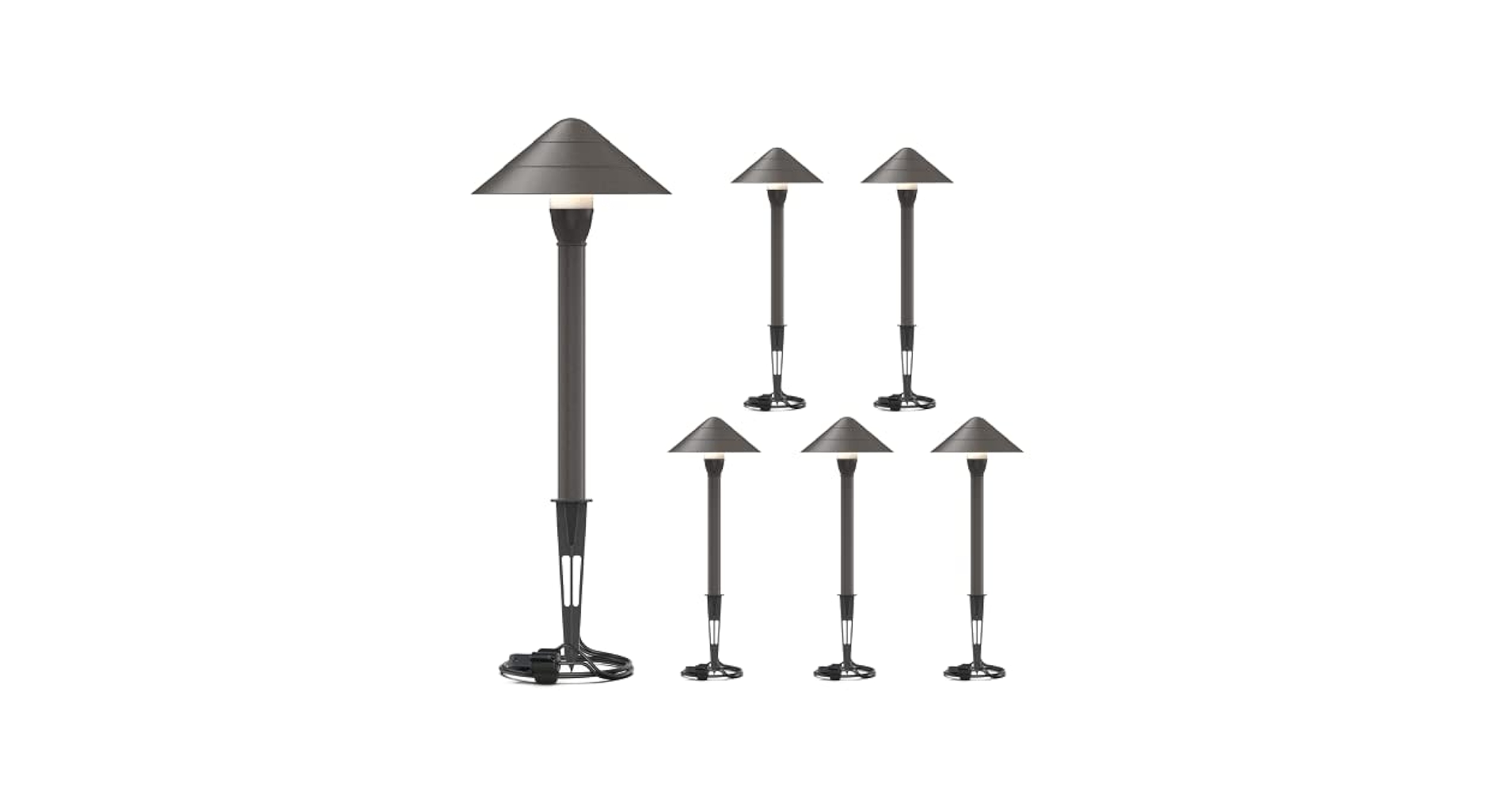 GOODSMANN Low Voltage Landscape Path Lights 6PK Kit 2W LED