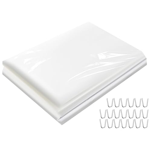 TAIXING 2m x 6m Gewächshausfolie, 40Mu Extra Dick Gewächshaus Folie, Reißfest & Wasserfest Polyethylenfolie Transparent, Folie für...