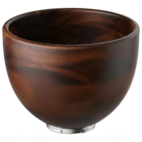 GVODE Wooden Bowl for KitchenAid 4.5-5 QT Tilt-Head Stand Mixer Mixing Bowl