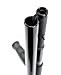 KMINA PRO - Folding Carbon Fiber Crutches (x2 Unit, Open Cuff), Adjustable Forearm Crutches for Adults - Made in Europe