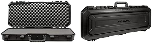Plano All Weather 36” Tactical Gun Case, Black & All Weather 42” Tactical Gun Case with Wheels, Black with Pluck-to-Fit Foam, Watertight & Dust-Proof Shield Protection