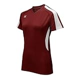 Mizuno Techno Volley IV Damen Trikot Kurzarm, Damen, Cardinal/White, X-Large