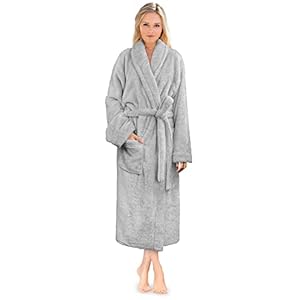 PAVILIA Premium Womens Plush Soft Robe Fluffy, Warm, Fleece Sherpa Shaggy Bathrobe