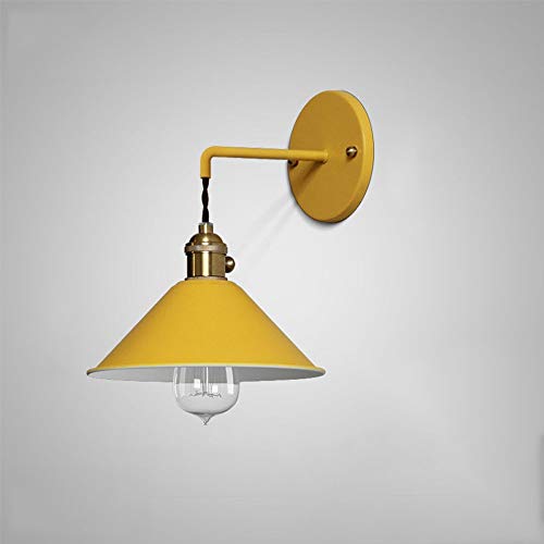 Preisvergleich Produktbild HJGYT Nordischen Stil Wandleuchten kleine Macaron Regenschirm Wandleuchten Moderne kreative Wandleuchten Wohnzimmer Treppe Gang Schlafzimmer Nacht dekorative Beleuchtung (Color : Yellow)