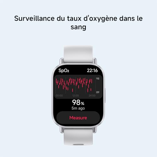 XIAOMI Redmi Watch 5 Active – Montre connectée Fitness, écran LCD 2", 18j autonomie, appels Bluetooth, 140+ Modes Sport, Suivi du Sommeil, 5ATM, GPS, Android & iOS, Noir