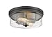 Z-Lite 2 Light Flush Mount 464F13-MB, Matte Black
