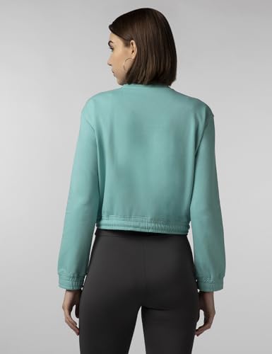 Image of FYLTR Women's Terry Crop Top - Full Sleeve | Elasticated Waist & Cuff | Boxy Fit | Stripe Detailing | Tops for Women Western | Women t Shirt