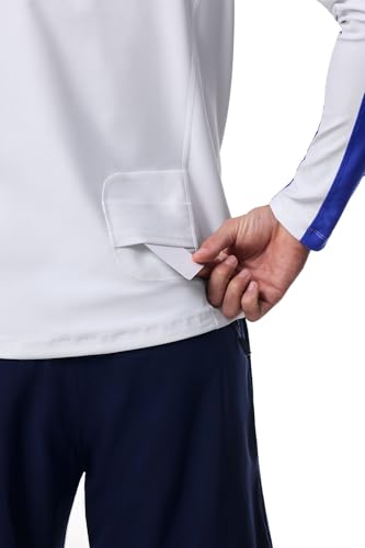 Coolibar UPF 50+ Men's Hightide Long Sleeve Swim Shirt, Baja Blue, Large, Color Block - Sun Protective3