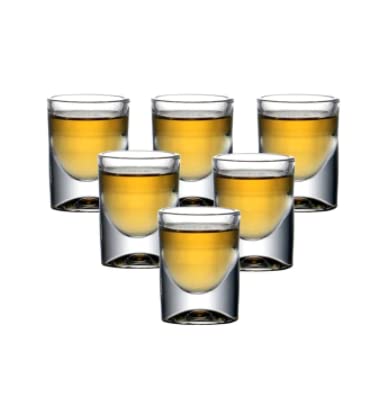 Set di sei bicchierini (15 ml) trasparenti bicchierini da bicchiere, perfetti per feste, bar, club, cocktail