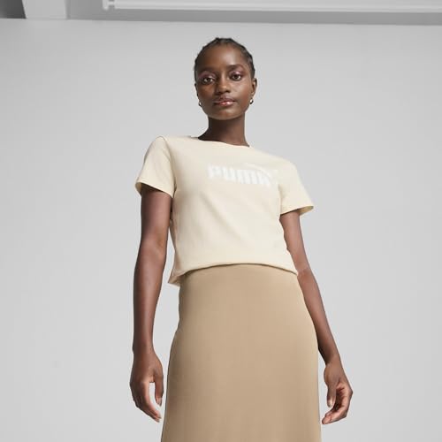 Image of Puma Women Cotton Letter Print Regular Fit Tees