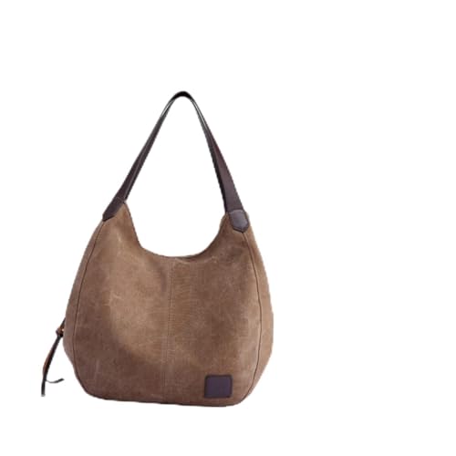 Sac Toile Vintage femme grand format porté épaule et main décontracté