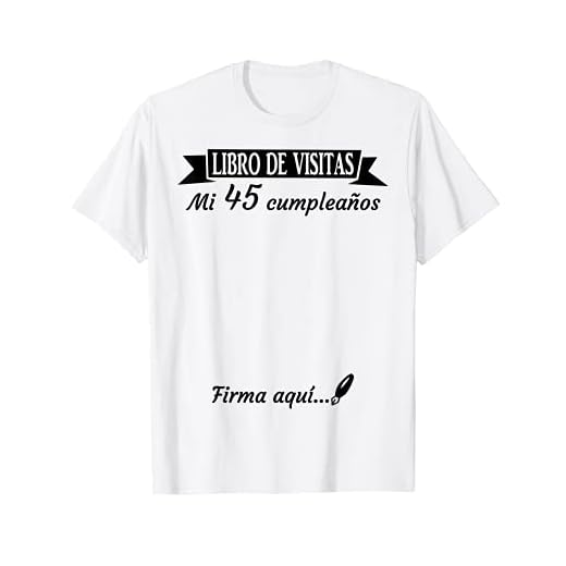 45 Años Cumpleaños Regalo Divertido Libro de Visitas Diseño Camiseta