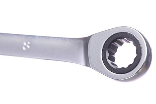 KING TONY 373108M Combination Wrench Con Ratchet 8mm for DIYers & Professionals, Made for Repair and Installation tasks 8mm - Image 2