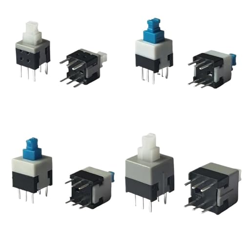 Interruptor de bloqueo automático de 6 pines botón de encendido y apagado 5.8x5.8mm para PCB 20 u