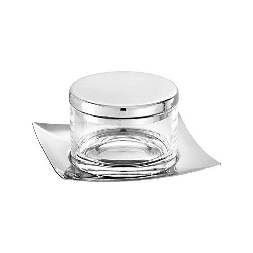 Formaggiera Con Cristallo Linea Q Inox Argentato