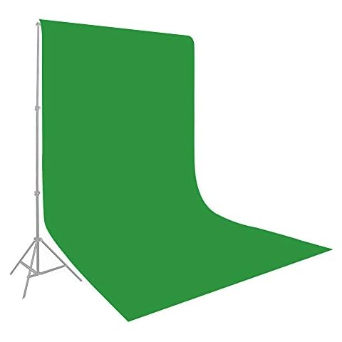 Keebgyy 1.6 x 1 m Chroma Key, Non-Woven Fabric Solid Color Green Screen Photo Backdrop Studio Photography, Non-Gloss Reflective Fabrication, A - Grade Premium Black Backdrop Screen Cover