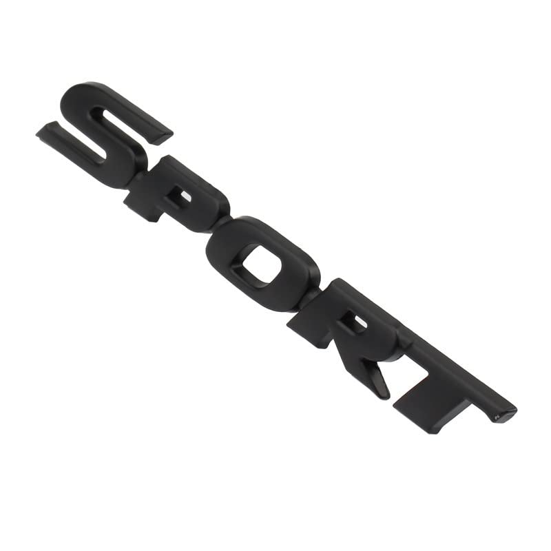 Image of 2 PCS 3D Zinc Alloy Chrome Car Sport Emblem Premium Trunk Replacement for Universal car Exterior Decoration Accessories (Black)