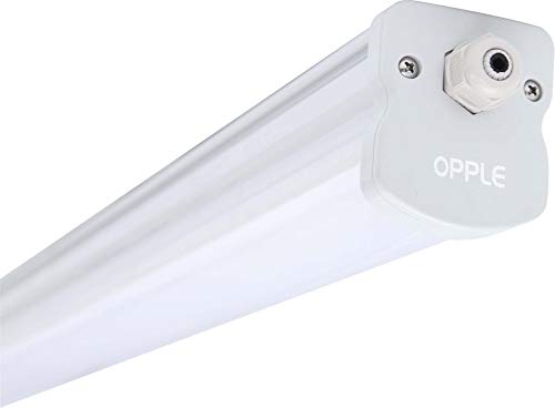 OPPLE Lighting LEDWaterproof-E L650-10W-4000-FR iluminación de techo Blanco LED - Lámpara (Blanco, Cochera, Oficina, Cepillado, Policarbonato, IP65, II)