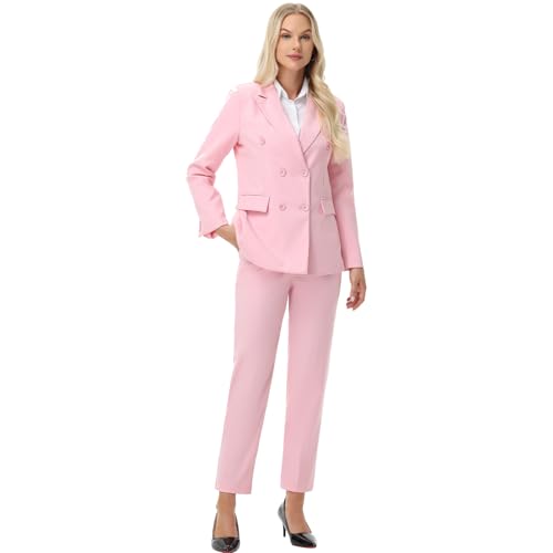 Pant Suits for Women Formal Pant Suits Double Breasted Blazer Sets Women 2 Piece Outfits4