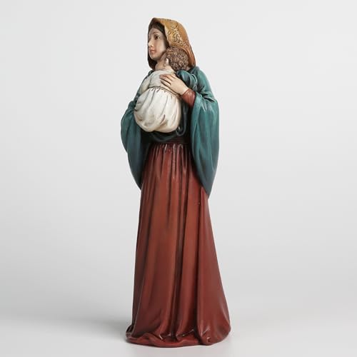 Estatua Virgen María Católica 9.3 in Resina Multicolor miniatura 6