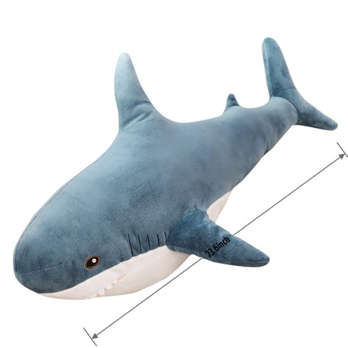 Image of XIYUAN 23.6inchShark Plush Stuffed Toy Pillow Soft Cute Shark Throw Pillow Cushion Large Shark Plush Stuffed Animal Toy CushionPillow Kids and Adult Gift